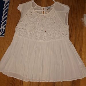 Flowy Top with Lace Roses